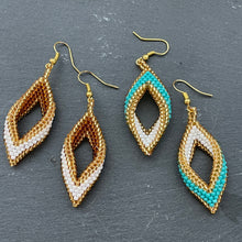 Load image into Gallery viewer, Setia Handmade Beaded Leaf Earrings