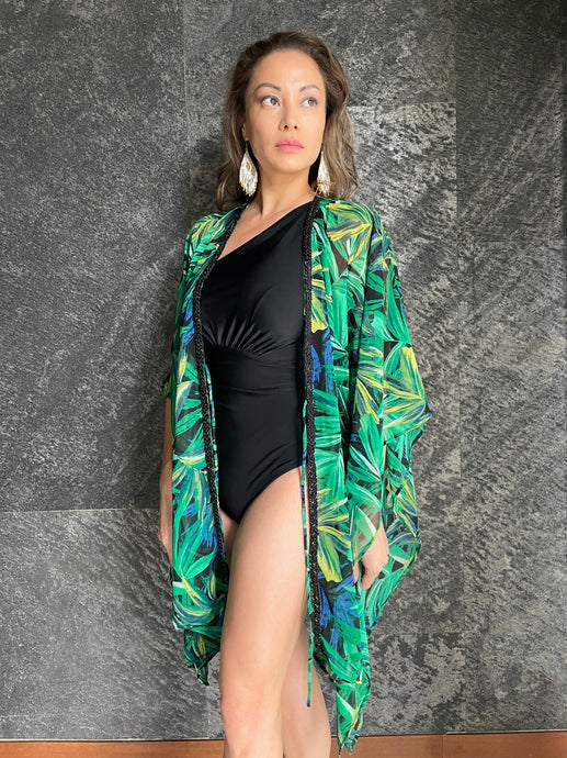 Alani Kaftan in Tropical Lime