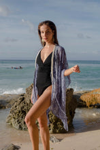 Load image into Gallery viewer, Izara Blue Snake Print Kaftan