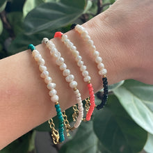 Load image into Gallery viewer, Suniva handmade gemstone and crystal natural pearl bracelets