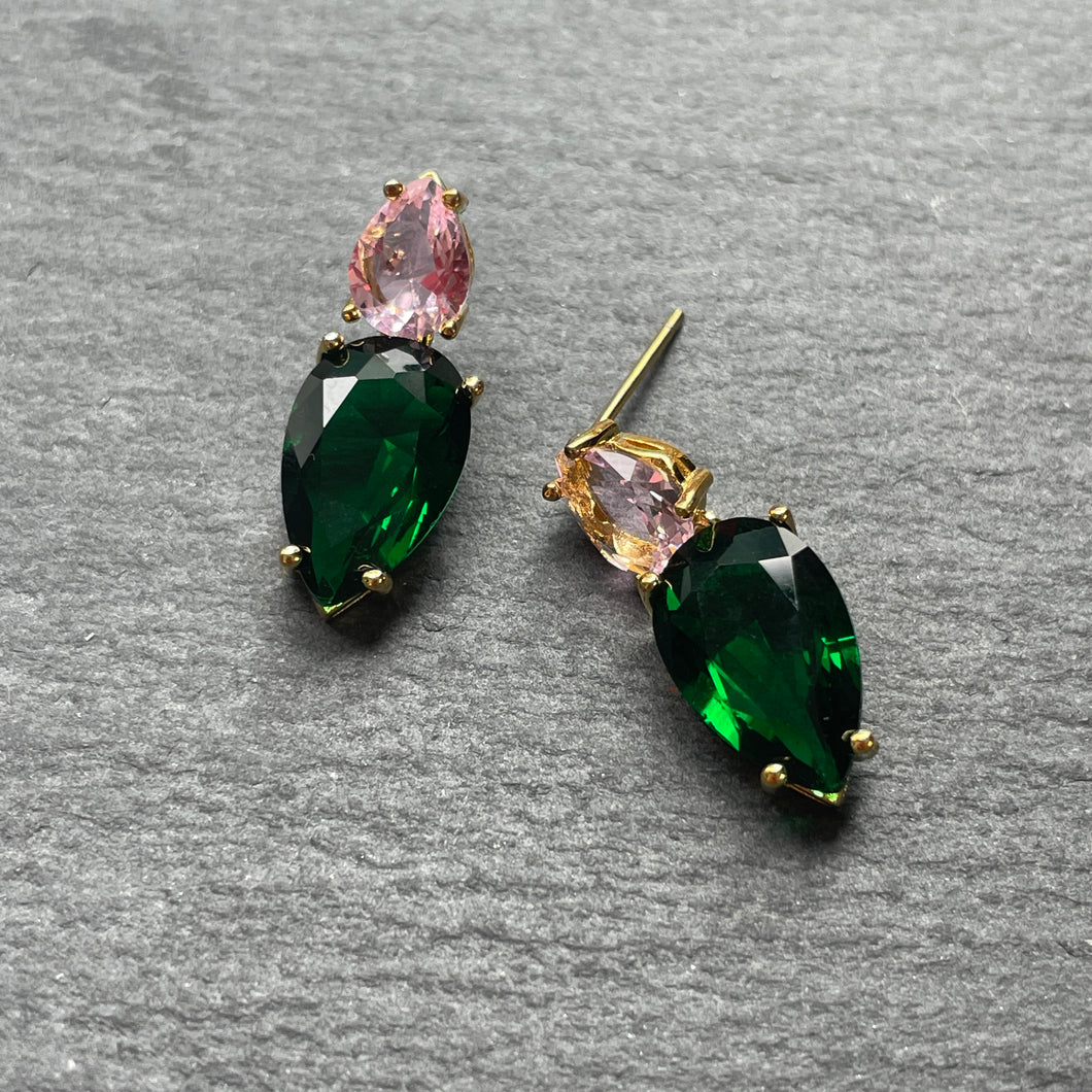 Lara Zircon Tear Drop Earrings