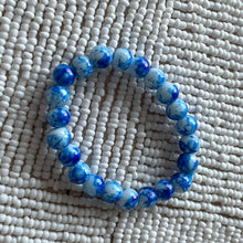 Load image into Gallery viewer, Helmi Kids&#39; Glass Beaded Bracelet in Light Blue on Blue