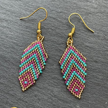 Load image into Gallery viewer, Eni Handmade Beaded Leaf Earrings