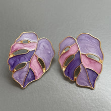 Load image into Gallery viewer, Carmel Monstera Leaf Earrings