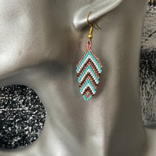Load image into Gallery viewer, Eni Handmade Beaded Leaf Earrings