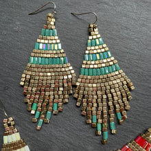 Load image into Gallery viewer, Olethea Handmade Beaded Dangle Earrings