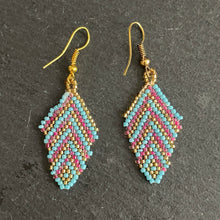 Load image into Gallery viewer, Eni Handmade Beaded Leaf Earrings