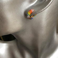 Load image into Gallery viewer, Hina rhinestone huggie earrings in prisma