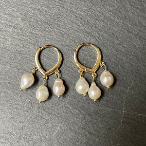 Alla Freshwater Pearl Hoop Earrings