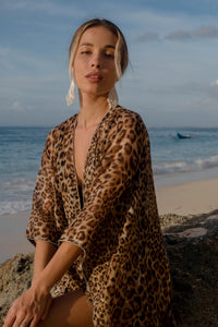 Ayla Leopard Print Kaftan