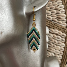 Load image into Gallery viewer, Eni Handmade Beaded Leaf Earrings