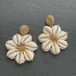 Kai Handmade Beaded Shell Earrings