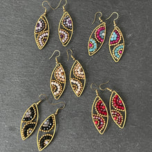 Load image into Gallery viewer, Hansa handmade gemstone, crystal and brass beads earrings