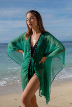 Load image into Gallery viewer, Dione Kaftan in Emerald Green