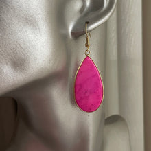 Load image into Gallery viewer, Damara Natural Stone Tear Drop Earrings