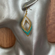 Load image into Gallery viewer, Setia Handmade Beaded Leaf Earrings