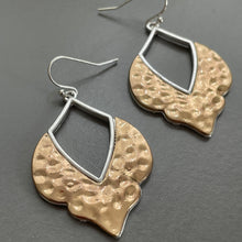 Load image into Gallery viewer, Inayat Hammered Gold &amp; Silver Earrings