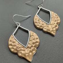 Load image into Gallery viewer, Inayat Hammered Gold &amp; Silver Earrings