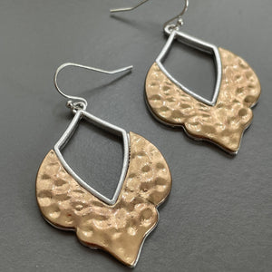 Inayat Hammered Gold & Silver Earrings