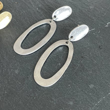 Load image into Gallery viewer, Revna Matte Textured Gold &amp; Silver Earrings