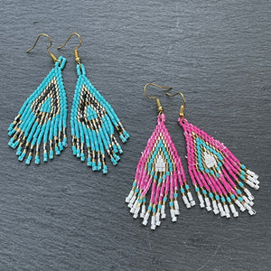 Sakari (XS) Hand Beaded Dangle Earrings