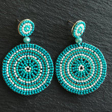 Load image into Gallery viewer, Lyana Handmade Beaded Earrings in Green