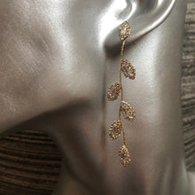Load image into Gallery viewer, Nevaeh rhinestone crystal dangle glamorous evening earrings