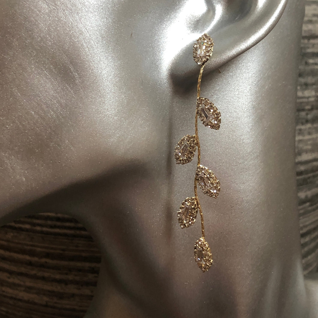 Nevaeh rhinestone crystal dangle glamorous evening earrings