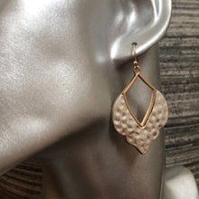 Load image into Gallery viewer, Inayat ethnic-inspired hammered metal earrings in silver and gold