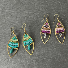 Load image into Gallery viewer, Lawana handmade crystal and natural stone earrings