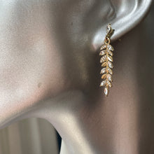 Load image into Gallery viewer, Aurora Crystal Leaf Dangle Earrings