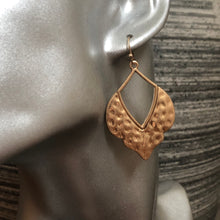 Load image into Gallery viewer, Inayat ethnic-inspired hammered metal earrings in gold