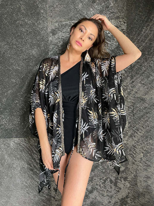 Palila Tropical Black Kaftan