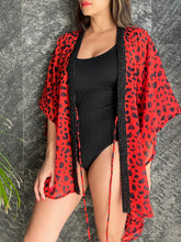 Load image into Gallery viewer, Orana Kaftan in Red Leopard