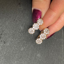 Load image into Gallery viewer, Audrea Halo Zircon Rose Gold Plated Hoop Earrings