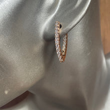 Load image into Gallery viewer, Adrie Zircon Oblong Hoop Earrings