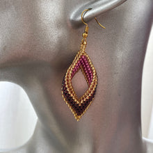 Load image into Gallery viewer, Setia Handmade Beaded Leaf Earrings