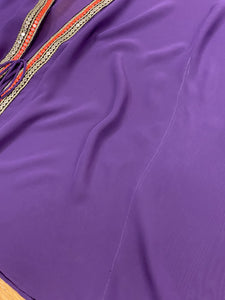 Zecca royal purple chiffon sequin trimmed womens beachwear resort wear beach kaftan in a mommy and me matching set