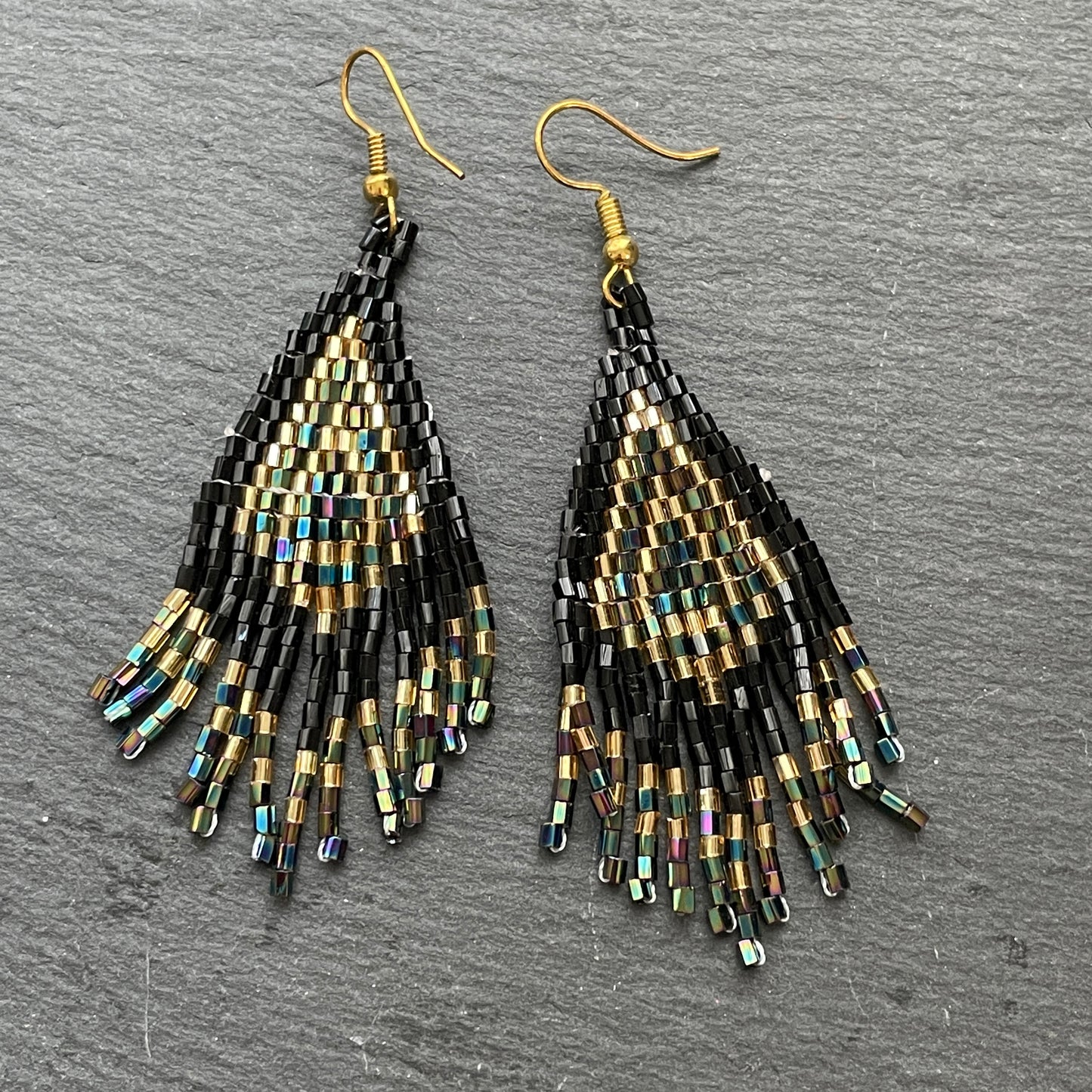 Sakari Pink Handmade Beaded Earrings - Mini Size