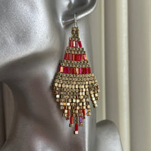 Load image into Gallery viewer, Olethea Handmade Beaded Dangle Earrings