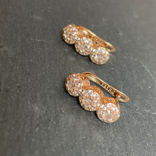 Load image into Gallery viewer, Audrea Halo Zircon Rose Gold Plated Hoop Earrings