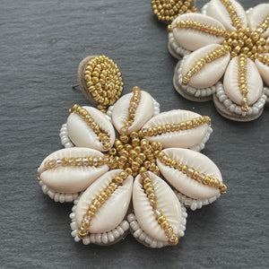 Kai Handmade Beaded Shell Earrings