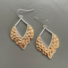 Load image into Gallery viewer, Inayat Hammered Gold &amp; Silver Earrings