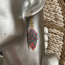 Load image into Gallery viewer, Eni Handmade Beaded Leaf Earrings