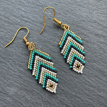 Load image into Gallery viewer, Eni Handmade Beaded Leaf Earrings