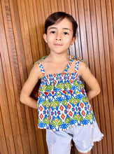 Load image into Gallery viewer, Rory Girls Ikat Cotton Top