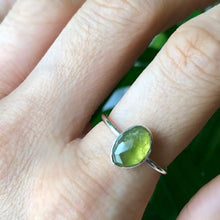 Load image into Gallery viewer, Green tourmaline ring on sterling silver
