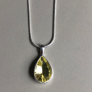 Nila lemon quartz pendant sterling silver pendant