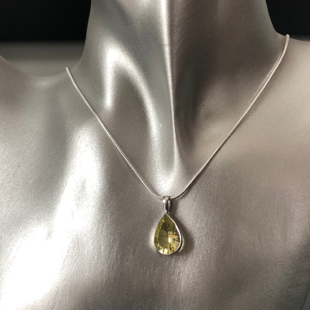 Nila lemon quartz pendant sterling silver pendant