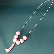 Load image into Gallery viewer, Demelza kids beaded tassel necklace in bubble gum